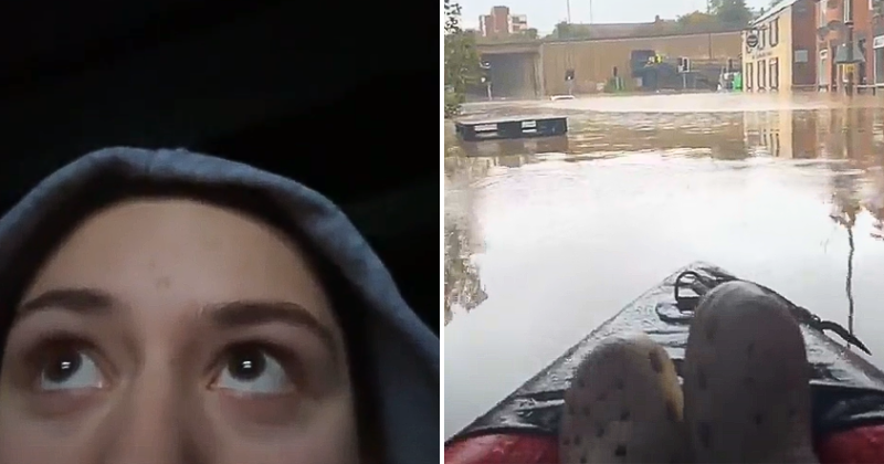 'Against The Current': Woman Kayaks Home After Work As Storm Babet Wreaks Havoc In UK