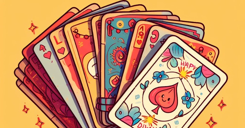Optical Illusion: Can You Accurately Guess The Number Of Cards In This Diwali-themed Deck?