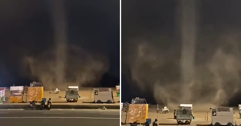 Watch: Video Of Scary 'Dust Devil’ Storm At Chennai’s Marina Beach Leaves Locals Stunned