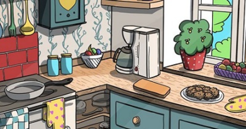Optical Illusion IQ Test: Spot The Hidden Mouse In The Kitchen Within 9 Seconds